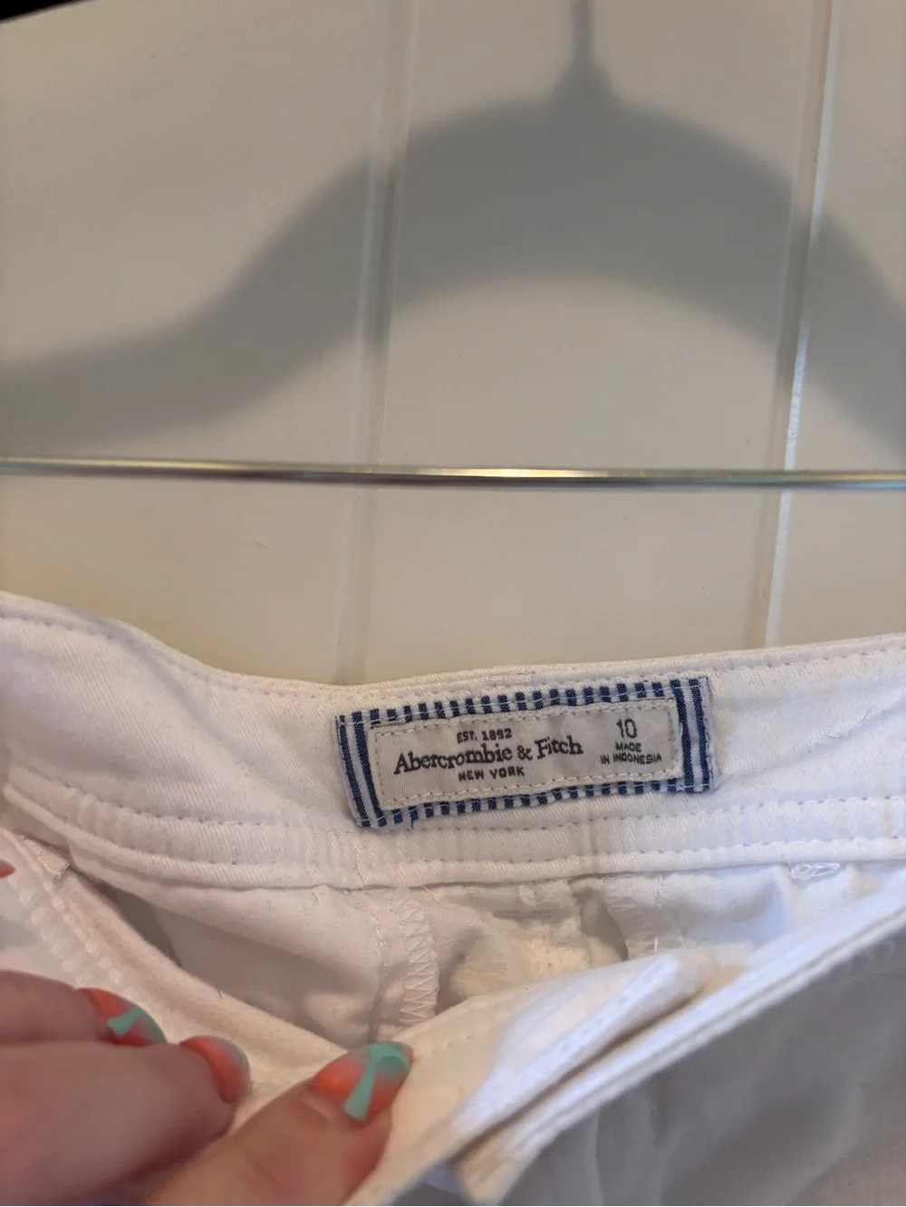Abercrombie & Fitch White Denim Jean Shorts